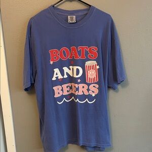 Comfort Colors Boats and Beers Graphic tee